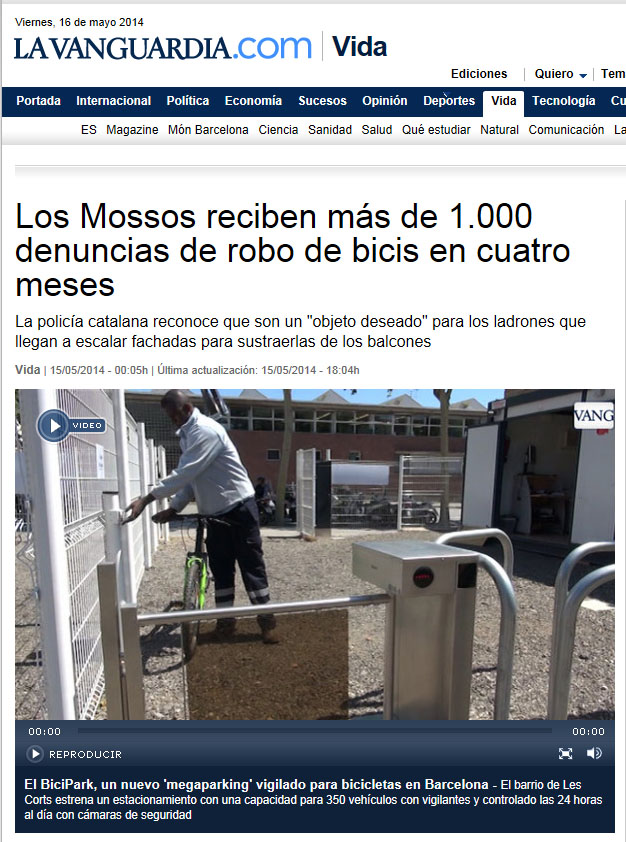 Noticia en la Vanguardia