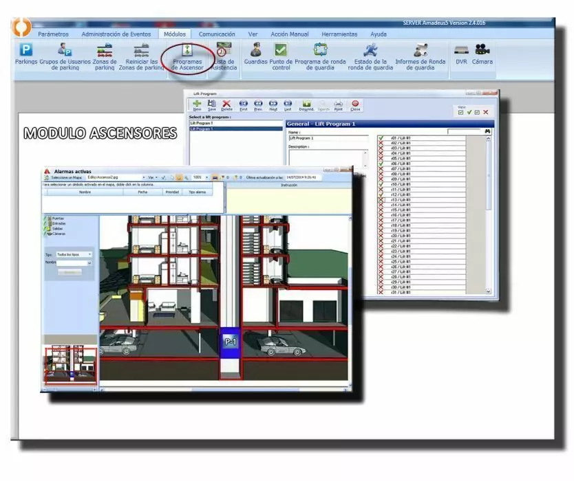 MÓDULO CONTROL ASCENSORES para Amadeus 5
