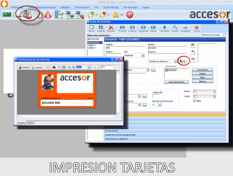 MÒDUL IMPRESSIÓ TARGETES Per Amadeus 5